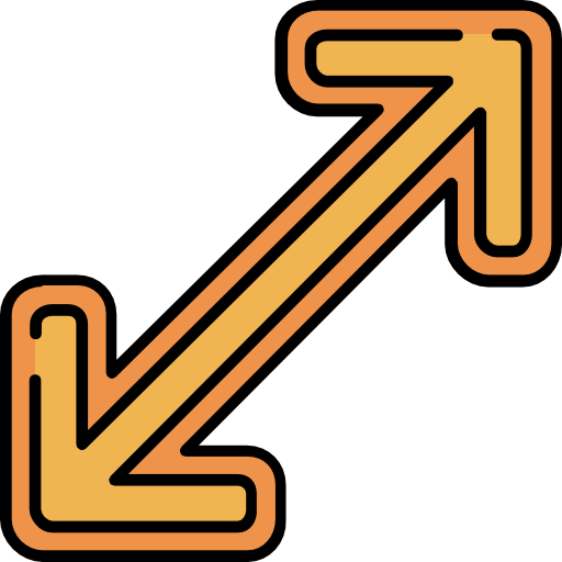 Diagonal arrow